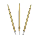 Náhradné hroty na steel šípky Target Swiss SLK zlaté, 35mm - 3ks