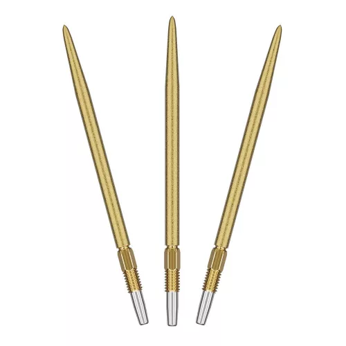 Náhradné hroty na steel šípky Target Swiss SLK zlaté, 42mm - 3ks