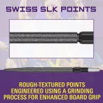Náhradné hroty na steel šípky Target Swiss SLK čierne, 42mm - 3ks