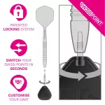 Hroty na šípky Target Swiss Storm RST strieborné 30mm 3ks