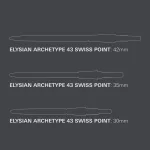 Hroty na šípky TARGET Swiss Point Elysian Archetype 43 strieborné 30mm 3ks