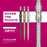 Hroty na šípky TARGET Swiss Point TRB strieborné 30mm