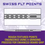 Hroty na šípky Target Swiss Point FLT strieborné 30mm 3ks