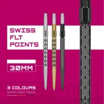 Hroty na šípky Target Swiss Point FLT čierne 30mm 3ks