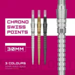 Hroty na šípky Target Swiss Point Chrono Storm strieborné 30mm 3ks