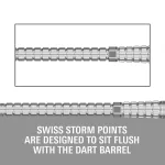 Hroty na šípky Target Swiss Point Chrono Storm strieborné 42mm 3ks