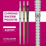 Hroty na šípky Target Swiss Point Chrono Storm strieborné 42mm 3ks