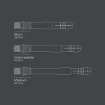 Násadky na šípky Target Heli Titanium dlhé 46,7 mm, size 5