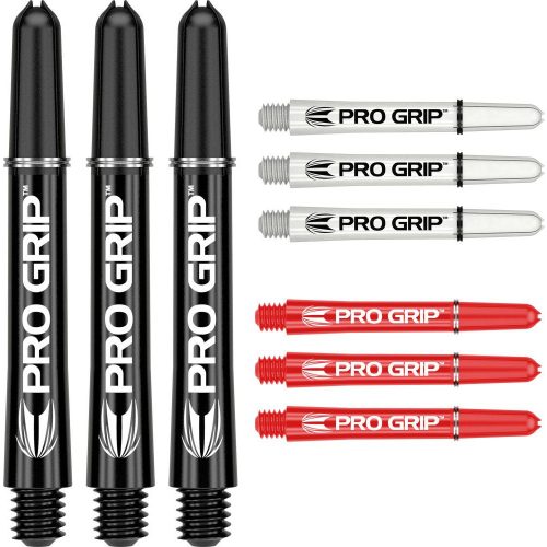Násadky na šípky TARGET Pro Grip 41mm, čierne, biele, červené, multi-pack