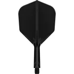 Letky a násadky na šípky v jednom Target K-Flex čierne, No6 letky a krátke násadky