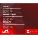 Target K-Flex modré, No6 letky a krátke násadky