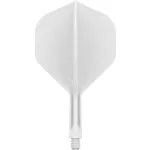 Target K-Flex biele, No2 letky a krátke násadky na šípky