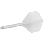 Target K-Flex biele, No2 letky a dlhé násadky na šípky