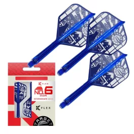 Target Japan K-Flex modré integrované No6 letky a stredné násadky na šípky