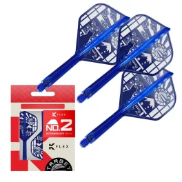 Target Japan K-Flex modré integrované No2 letky a stredné násadky na šípky