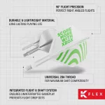 Target XBOX K-Flex integrované letky No6 a dlhé násadky 33mm