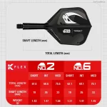 STAR WARS TARGET K-Flex Mandalorian integrované No6 letky a dlhé násadky na šípky 6ks