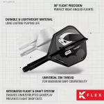 STAR WARS TARGET K-Flex Mandalorian integrované No6 letky a dlhé násadky na šípky 6ks