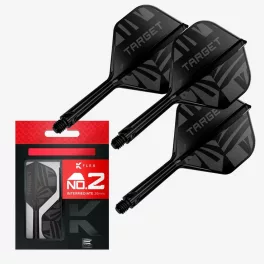   Target K-Flex Flight čierne integrované No2 letky a stredné násadky na šípky