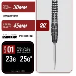 Šípky steel Target Japan SP Black Marque Blaze 23g, 90% wolfram