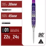 Šípky steel Target Japan Kasumi Sato Endeavour G3 22g SP 90% wolfrám