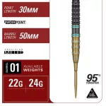 Šípky steel Target Japan Mikuru Suzuki Miracle G7.5 22g SP 95% wolfrám