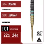 Šípky steel Target Japan Mikuru Suzuki Miracle G7.5 24g SP 95% wolfrám