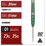 Šípky steel Target Japan Motomu Sakai Xeno G1 23g SP 90% wolfrám