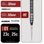 Šípky steel TARGET JAPAN Mitsumasa Hoshino Pyro G12 23g SP 90% wolfram