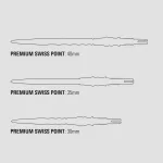 Hroty Target Japan Premium Swiss Point strieborné 30mm na šípky