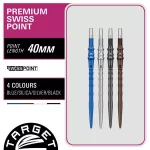 Hroty Target Japan Premium Swiss Point strieborné 40mm na šípky