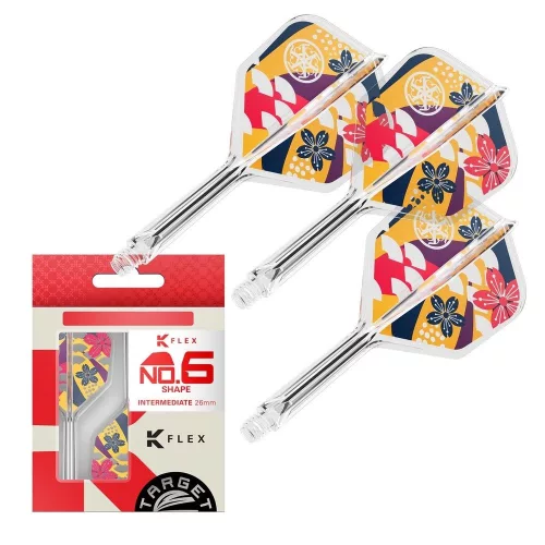 Target Japan K-flex integrované No6 letky a stredné násadky na šípky