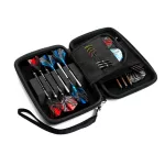 Puzdro na šípky Harrows Blaze Fire Pro 6, čierne, aqua