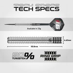 Kompletný šípkarský set s terčom Winmau Blade 6 Triple Core, čierny surroundom, 2 sety šípok, štarto
