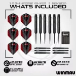 Kompletný šípkarský set s terčom Winmau Blade 6, sivým surroundom, 2 sety šípok, štartovacia čiara a