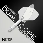 Red Dragon Nitro Flite priesvitné bílé, standard letky a stredné násadky