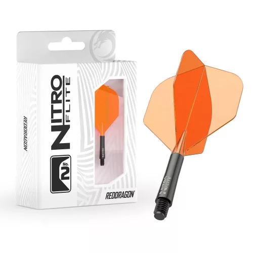 Red Dragon Nitro Flite čierno-oranžové integrované letky a stredné násadky