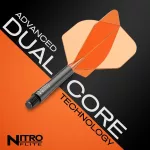 Red Dragon Nitro Flite čierno-oranžové integrované letky a stredné násadky