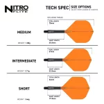 Red Dragon Nitro Flite čierno-oranžové integrované letky a stredné násadky