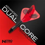 Red Dragon Nitro Flite Jonny Clayton integrované Kite letky a stredné násadky na šípky
