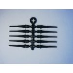 Hroty na šípky Cosmo Fit Point Plus soft, plastové, čierne 50ks, závit 2BA