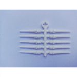 Hroty na šípky Cosmo Fit Point Plus soft, plastové, biele 50ks, závit 2BA