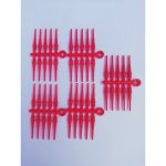 Hroty na šípky Cosmo Fit Point Plus soft, plastové, červené 50ks, závit 2BA