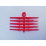 Hroty na šípky Cosmo Fit Point Plus soft, plastové, červené 50ks, závit 2BA