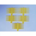 Hroty na šípky Cosmo Fit Point Plus soft, plastové, žlté 50ks, závit 2BA