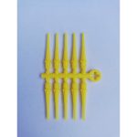 Hroty na šípky Cosmo Fit Point Plus soft, plastové, žlté 50ks, závit 2BA