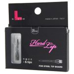 Konverzné karbonové hroty na šípky L-Style Hard Lip Points Carbon čierne 25mm, závit 2BA, 6ks