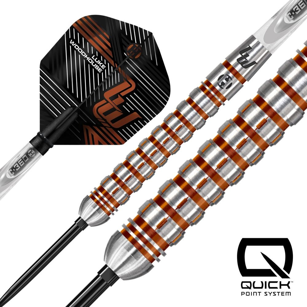 Šípky steel Harrows Luke Woodhouse Series 2 25g QP 90% wolfram